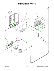 09 - Dispenser Parts parts for Kitchenaid Refrigerator KSF26C4XYY04 from AppliancePartsPros.com