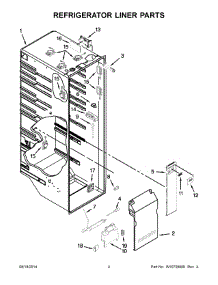03 - Refrigerator Liner Parts parts for Kitchenaid Refrigerator KSF26C6XYY05 from AppliancePartsPros.com