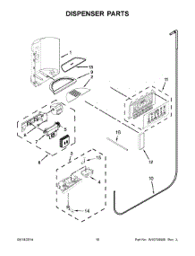 09 - Dispenser Parts parts for Kitchenaid Refrigerator KSF26C6XYY05 from AppliancePartsPros.com