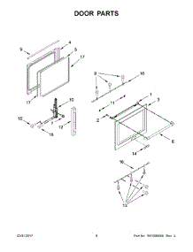 05 - Door Parts parts for Kitchenaid Range KSGG700EBS1 from AppliancePartsPros.com