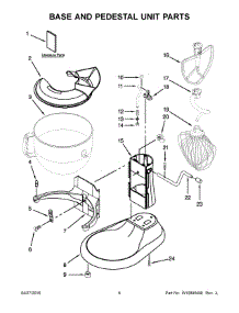 04 - Base And Pedestal Unit Parts parts for Kitchenaid Stand Mixer KSM7589PBK0 from AppliancePartsPros.com