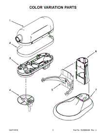 02 - Color Variation Parts parts for Kitchenaid Stand Mixer KSM7589PMW0 from AppliancePartsPros.com