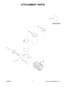 02 - Attachment Parts parts for Kitchenaid Stand Mixer KSMVSA0 from AppliancePartsPros.com