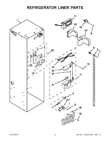 03 - Refrigerator Liner Parts parts for Kitchenaid Refrigerator KSSC36QTS07 from AppliancePartsPros.com