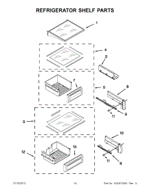 07 - Refrigerator Shelf Parts parts for Kitchenaid Refrigerator KSSC36QTS07 from AppliancePartsPros.com