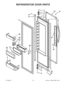 09 - Refrigerator Door Parts parts for Kitchenaid Refrigerator KSSC36QTS07 from AppliancePartsPros.com