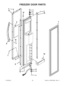 10 - Freezer Door Parts parts for Kitchenaid Refrigerator KSSC36QTS07 from AppliancePartsPros.com