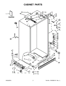 02 - Cabinet Parts parts for Kitchenaid Refrigerator KSSC36QTS08 from AppliancePartsPros.com