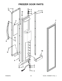11 - Freezer Door Parts parts for Kitchenaid Refrigerator KSSC36QTS08 from AppliancePartsPros.com