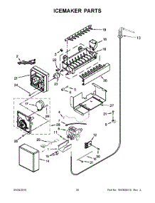 16 - Icemaker Parts parts for Kitchenaid Refrigerator KSSC36QTS08 from AppliancePartsPros.com