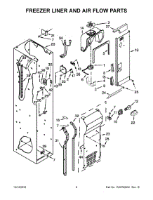 05 - Freezer Liner And Air Flow Parts parts for Kitchenaid Refrigerator KSSC36QTS10 from AppliancePartsPros.com