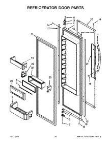 10 - Refrigerator Door Parts parts for Kitchenaid Refrigerator KSSC36QTS10 from AppliancePartsPros.com