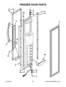 11 - Freezer Door Parts parts for Kitchenaid Refrigerator KSSC36QTS10 from AppliancePartsPros.com