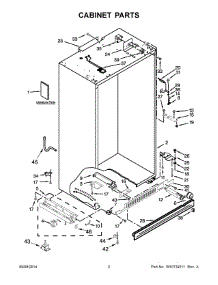 02 - Cabinet Parts parts for Kitchenaid Refrigerator KSSC42FTS18 from AppliancePartsPros.com