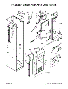 05 - Freezer Liner And Air Flow Parts parts for Kitchenaid Refrigerator KSSC42FTS18 from AppliancePartsPros.com