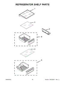 06 - Refrigerator Shelf Parts parts for Kitchenaid Refrigerator KSSC42FTS18 from AppliancePartsPros.com