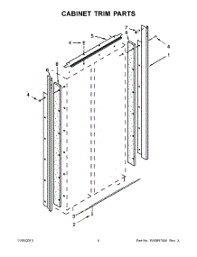 03 - Cabinet Trim Parts parts for Kitchenaid Refrigerator KSSC42QTS18 from AppliancePartsPros.com