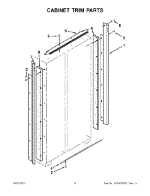 03 - Cabinet Trim Parts parts for Kitchenaid Refrigerator KSSC42QVS06 from AppliancePartsPros.com