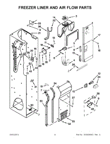 05 - Freezer Liner And Air Flow Parts parts for Kitchenaid Refrigerator KSSC42QVS06 from AppliancePartsPros.com