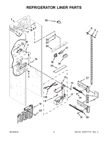 04 - Refrigerator Liner Parts parts for Kitchenaid Refrigerator KSSC42QVS10 from AppliancePartsPros.com