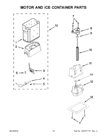 06 - Motor And Ice Container Parts parts for Kitchenaid Refrigerator KSSC42QVS10 from AppliancePartsPros.com