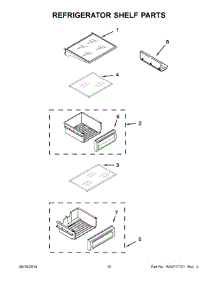 07 - Refrigerator Shelf Parts parts for Kitchenaid Refrigerator KSSC42QVS10 from AppliancePartsPros.com
