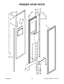 10 - Freezer Door Parts parts for Kitchenaid Refrigerator KSSC42QVS10 from AppliancePartsPros.com