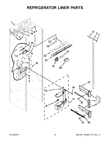 04 - Refrigerator Liner Parts parts for Kitchenaid Refrigerator KSSC48FTS18 from AppliancePartsPros.com