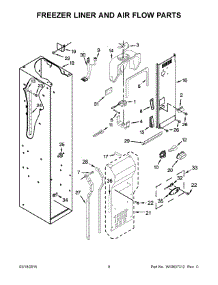 05 - Freezer Liner And Air Flow Parts parts for Kitchenaid Refrigerator KSSC48FTS18 from AppliancePartsPros.com