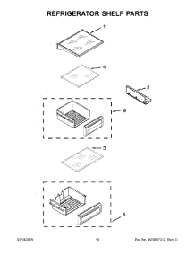 06 - Refrigerator Shelf Parts parts for Kitchenaid Refrigerator KSSC48FTS18 from AppliancePartsPros.com