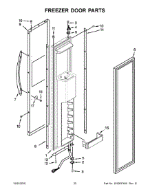 11 - Freezer Door Parts parts for Kitchenaid Refrigerator KSSC48QVS06 from AppliancePartsPros.com