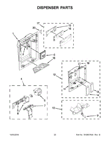 12 - Dispenser Parts parts for Kitchenaid Refrigerator KSSC48QVS06 from AppliancePartsPros.com