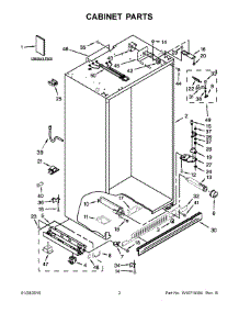 02 - Cabinet Parts parts for Kitchenaid Refrigerator KSSC48QVS10 from AppliancePartsPros.com