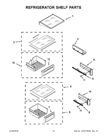 08 - Refrigerator Shelf Parts parts for Kitchenaid Refrigerator KSSC48QVS10 from AppliancePartsPros.com