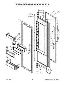 10 - Refrigerator Door Parts parts for Kitchenaid Refrigerator KSSC48QVS10 from AppliancePartsPros.com
