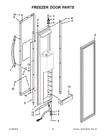 11 - Freezer Door Parts parts for Kitchenaid Refrigerator KSSC48QVS10 from AppliancePartsPros.com