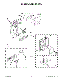 12 - Dispenser Parts parts for Kitchenaid Refrigerator KSSC48QVS10 from AppliancePartsPros.com