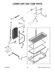 15 - Lower Unit And Tube Parts parts for Kitchenaid Refrigerator KSSC48QVS10 from AppliancePartsPros.com