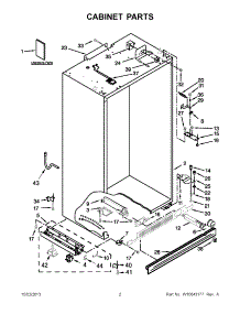 02 - Cabinet Parts parts for Kitchenaid Refrigerator KSSO36FTX18 from AppliancePartsPros.com