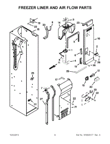 05 - Freezer Liner And Air Flow Parts parts for Kitchenaid Refrigerator KSSO36FTX18 from AppliancePartsPros.com