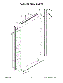 03 - Cabinet Trim Parts parts for Kitchenaid Refrigerator KSSO42FTX18 from AppliancePartsPros.com