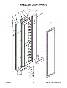 09 - Freezer Door Parts parts for Kitchenaid Refrigerator KSSO42FTX18 from AppliancePartsPros.com