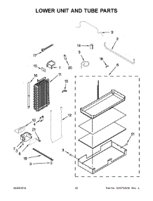 12 - Lower Unit And Tube Parts parts for Kitchenaid Refrigerator KSSO42FTX18 from AppliancePartsPros.com