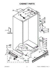 02 - Cabinet Parts parts for Kitchenaid Refrigerator KSSO48FTX18 from AppliancePartsPros.com