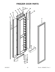 09 - Freezer Door Parts parts for Kitchenaid Refrigerator KSSO48FTX18 from AppliancePartsPros.com