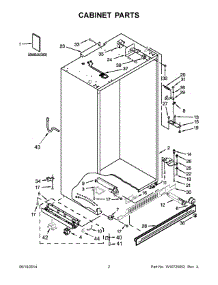 02 - Cabinet Parts parts for Kitchenaid Refrigerator KSSO48FTX20 from AppliancePartsPros.com