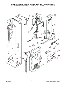 05 - Freezer Liner And Air Flow Parts parts for Kitchenaid Refrigerator KSSO48FTX20 from AppliancePartsPros.com