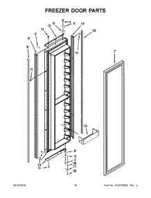 09 - Freezer Door Parts parts for Kitchenaid Refrigerator KSSO48FTX20 from AppliancePartsPros.com