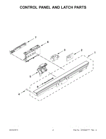 03 - Control Panel And Latch Parts parts for Kitchenaid Dishwasher KUDC10FXSS7 from AppliancePartsPros.com