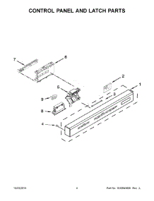 03 - Control Panel And Latch Parts parts for Kitchenaid Dishwasher KUDC10IXBL9 from AppliancePartsPros.com